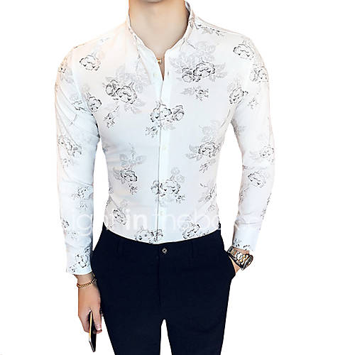 Heren Overhemd Bloemen Kleurenblok Klassieke Boord Slank Wit L Lange Mouw Zomer huismerk kopen in de aanbieding Heren Overhemd Bloemen Kleurenblok Klassieke Boord Slank Wit L Lange Mouw Zomer huismerk kopen in de aanbieding