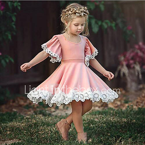 Baby Meisjes Chinoiserie Dagelijks School Effen Kant Korte Mouw Tot De Knie Katoen Acryl Polyester Jurk Blozend Roze Peuter huismerk kopen in de aanbieding Baby Meisjes Chinoiserie Dagelijks School Effen Kant Korte Mouw Tot De Knie Katoen Acryl Polyester Jurk Blozend Roze Peuter huismerk kopen in de aanbieding