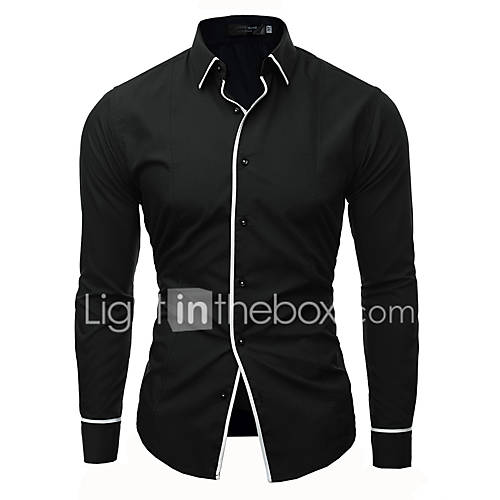 Heren Zakelijk Standaard Overhemd Werk Effen Wit Xl Lange Mouw huismerk kopen in de aanbieding