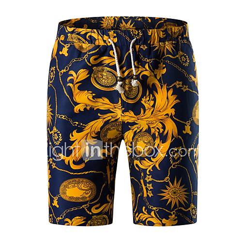 Heren Actief Street Chic Grote Maten Slank Chinos Zwaar Katoen Shorts Broek Geometrisch Marineblauw Lente Zomer Weekend huismerk kopen in de aanbieding