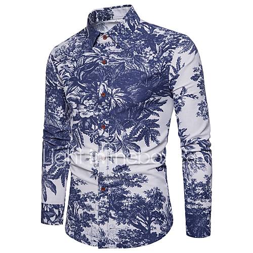 Heren Street Chic Chinoiserie Print Grote Maten Overhemd Linnen Club Kleurenblok Slank Blauw Xxxl Lange Mouw huismerk kopen in de aanbieding Heren Street Chic Chinoiserie Print Grote Maten Overhemd Linnen Club Kleurenblok Slank Blauw Xxxl Lange Mouw huismerk kopen in de aanbieding