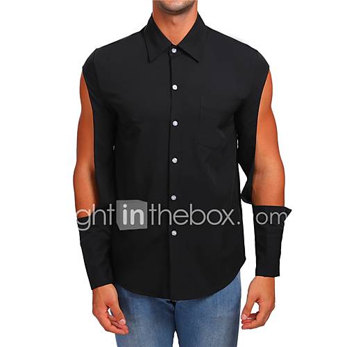 Heren Punk Gothic Overdreven Cut Out Overhemd Katoen Club Effen Slank Zwart L Lange Mouw Herfst huismerk kopen in de aanbieding Heren Punk Gothic Overdreven Cut Out Overhemd Katoen Club Effen Slank Zwart L Lange Mouw Herfst huismerk kopen in de aanbieding