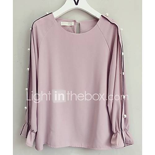 Dames Standaard Blouse Effen Wit Xxl huismerk kopen in de aanbieding