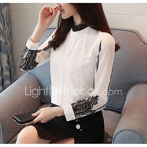 Dames Vintage Street Chic Kant Geplooid Print Blouse Katoen Effen Bloemen Geometrisch Opstaand Slank Madeliefje Wit huismerk kopen in de aanbieding Dames Vintage Street Chic Kant Geplooid Print Blouse Katoen Effen Bloemen Geometrisch Opstaand Slank Madeliefje Wit huismerk kopen in de aanbieding