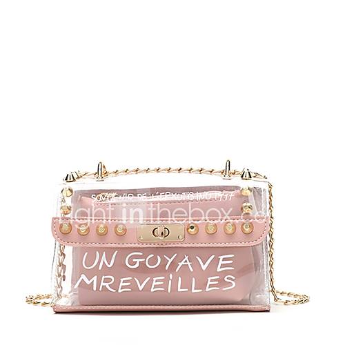 Dames Tassen Pvc Schoudertas 2 Stuks Purse Set Siernagel Zwart Blozend Roze Geel huismerk kopen in de aanbieding