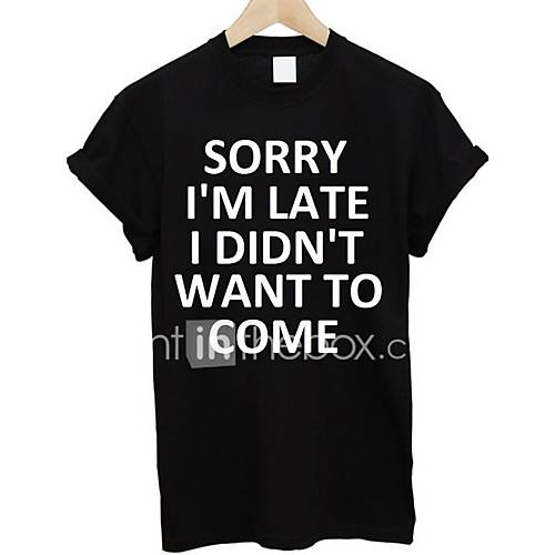 Heren Standaard T Shirt Letter Ronde Hals Wit L Korte Mouw huismerk kopen in de aanbieding