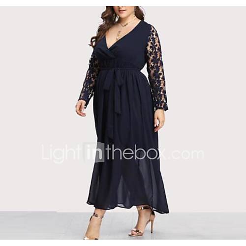 Dames Uitgaan Slank Schede Jurk V Hals Midi huismerk kopen in de aanbieding