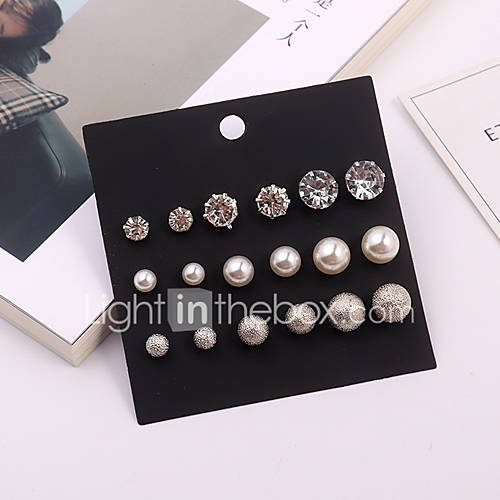 Dames Stijlvol Oorknopjes Oorbellen Set Imitatieparel Strass Bal Heel Simpel Europees Modieus Sieraden Zilver Voor Dagelijks 1 huismerk kopen in de aanbieding Dames Stijlvol Oorknopjes Oorbellen Set Imitatieparel Strass Bal Heel Simpel Europees Modieus Sieraden Zilver Voor Dagelijks 1 huismerk kopen in de aanbieding