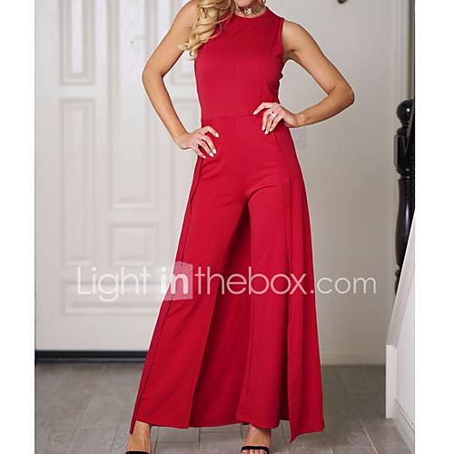 Dames Kentucky Derby Dagelijks Uitgaan Standaard Strakke Ronde Hals Rood Breedbeen Slank Jumpsuit Effen Patchwork L Xl Xxl Katoen Mouwloos Sexy huismerk kopen in de aanbieding Dames Kentucky Derby Dagelijks Uitgaan Standaard Strakke Ronde Hals Rood Breedbeen Slank Jumpsuit Effen Patchwork L Xl Xxl Katoen Mouwloos Sexy huismerk kopen in de aanbieding