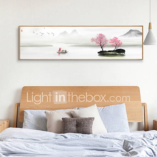 Ingelijste Printkunst Landschap Hout Olieverfschilderij huismerk kopen in de aanbieding