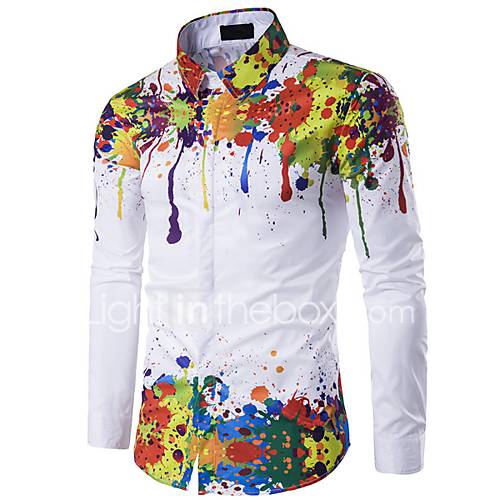 Heren Vintagestijl Overhemd Bloemen Slank Regenboog Xl Lange Mouw Lente Herfst Winter huismerk kopen in de aanbieding Heren Vintagestijl Overhemd Bloemen Slank Regenboog Xl Lange Mouw Lente Herfst Winter huismerk kopen in de aanbieding