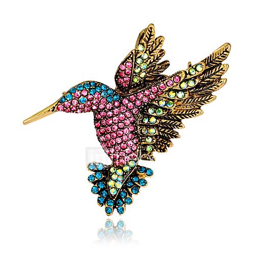 Dames Vintagestijl 3D Broches Strass Verguld Vogel Dier Uniek Ontwerp Vintage Broche Sieraden Regenboog Voor Avond Feest Straat huismerk kopen in de aanbieding Dames Vintagestijl 3D Broches Strass Verguld Vogel Dier Uniek Ontwerp Vintage Broche Sieraden Regenboog Voor Avond Feest Straat huismerk kopen in de aanbieding