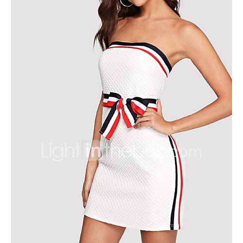 Dames Feest Uitgaan Sexy Slank Bodycon Jurk Effen Strapless Mini huismerk kopen in de aanbieding Dames Feest Uitgaan Sexy Slank Bodycon Jurk Effen Strapless Mini huismerk kopen in de aanbieding
