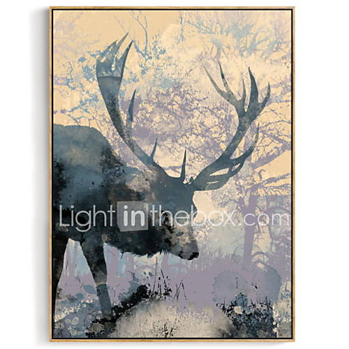 Ingelijste Printkunst Dieren Hout Olieverfschilderij huismerk kopen in de aanbieding