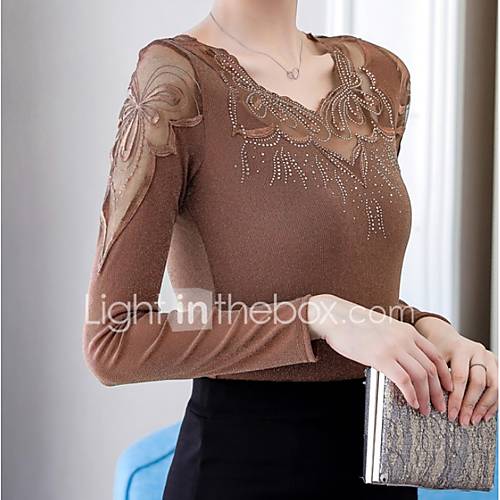 Dames Blouse Effen Paars Xxl huismerk kopen in de aanbieding