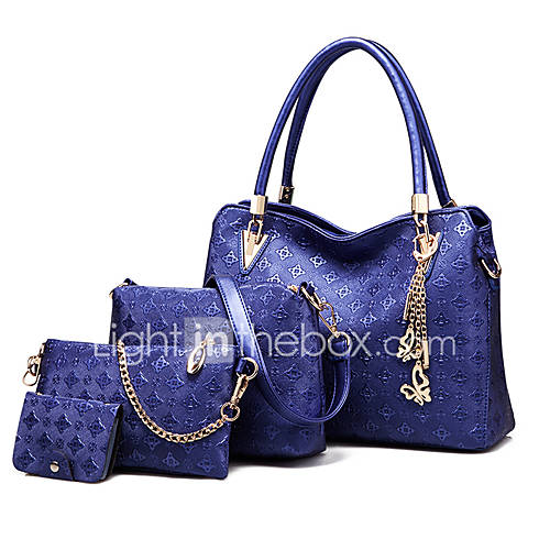 Dames Tassen Pu Zak Set 4 Stuks Purse Kwastje Goud Wit Zwart huismerk kopen in de aanbieding