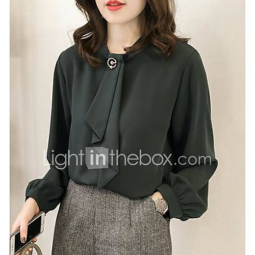 Dames Standaard Blouse Effen Klaver Xxl huismerk kopen in de aanbieding