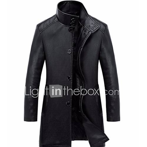 Heren Dagelijks Standaard Winter Herfst Normaal Leren Jacks Effen Opstaand Lange Mouw Pu Blauw Zwart Xl Xxl Xxxl huismerk kopen in de aanbieding Heren Dagelijks Standaard Winter Herfst Normaal Leren Jacks Effen Opstaand Lange Mouw Pu Blauw Zwart Xl Xxl Xxxl huismerk kopen in de aanbieding