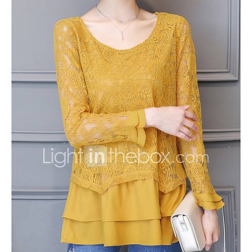 Dames Standaard Lace Trim Blouse Uitgaan Effen Slank Zwart Xxxl huismerk kopen in de aanbieding Dames Standaard Lace Trim Blouse Uitgaan Effen Slank Zwart Xxxl huismerk kopen in de aanbieding