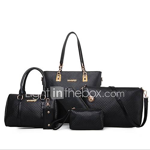 Dames Tassen Pu Zak Set 6 Stuks Purse Rits Goud Zwart Beige huismerk kopen in de aanbieding