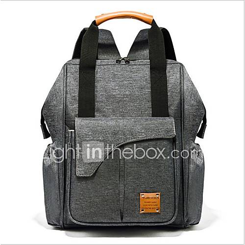 Oxfordstof Luiertas Rits Donker Grijs Licht Roze huismerk kopen in de aanbieding