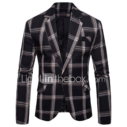 Heren Blazer Effen Kleurenblok Pied De Poule Puntige Revers Rayon Polyester Zwart Marineblauw Grijs Xl Xxl Xxxl huismerk kopen in de aanbieding Heren Blazer Effen Kleurenblok Pied De Poule Puntige Revers Rayon Polyester Zwart Marineblauw Grijs Xl Xxl Xxxl huismerk kopen in de aanbieding