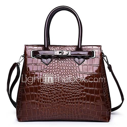 Dames Tassen Lakleer Schoudertas Rits Effen Kleur Zwart Rood Bruin huismerk kopen in de aanbieding Dames Tassen Lakleer Schoudertas Rits Effen Kleur Zwart Rood Bruin huismerk kopen in de aanbieding