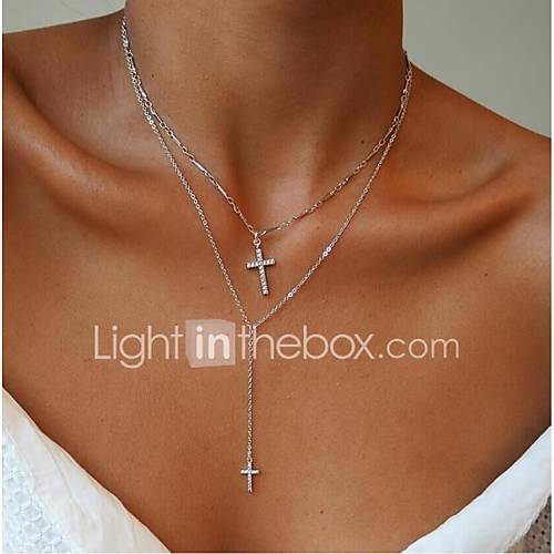 Dames Klassiek Y Ketting Gelaagde Kettingen Kruis Romantisch Modieus Goud Zilver 335 Cm Sieraden 1Pc Voor Dagelijks Festival huismerk kopen in de aanbieding Dames Klassiek Y Ketting Gelaagde Kettingen Kruis Romantisch Modieus Goud Zilver 335 Cm Sieraden 1Pc Voor Dagelijks Festival huismerk kopen in de aanbieding