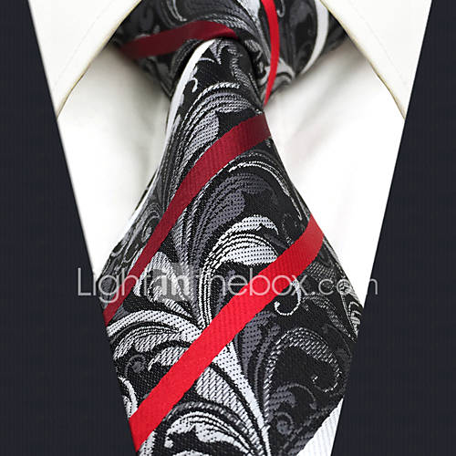 Heren Werk Standaard Gestreept Paisley Jacquard Stropdas huismerk kopen in de aanbieding
