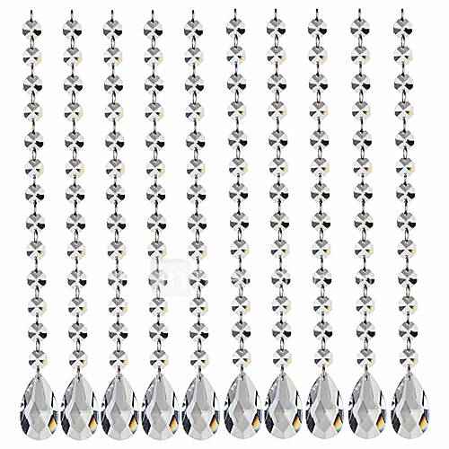 10St Clear Teardrop Kristallen Kroonluchter Kaars Kristal Hangers Glas Kralen huismerk kopen in de aanbieding
