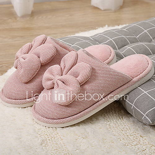 Damesslippers House Slippers Informeel Katoen Strik Schoenen huismerk kopen in de aanbieding
