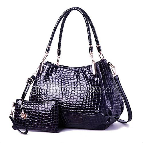 Dames Tassen Pu Zak Set 2 Stuks Purse Rits Paars Wijn Khaki huismerk kopen in de aanbieding