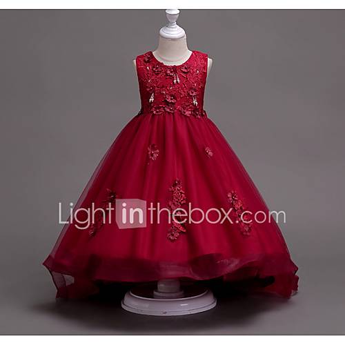 Kinderen Meisjes Zoet Effen Mouwloos Polyester Jurk Blozend Roze huismerk kopen in de aanbieding