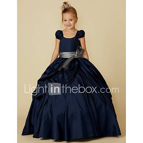 Baljurk Tot De Grond Bloemenmeisjesjurk Taffeta Korte Mouw Scoop Neck Met Strikken Riem Door Lan Ting Bride huismerk kopen in de aanbieding Baljurk Tot De Grond Bloemenmeisjesjurk Taffeta Korte Mouw Scoop Neck Met Strikken Riem Door Lan Ting Bride huismerk kopen in de aanbieding