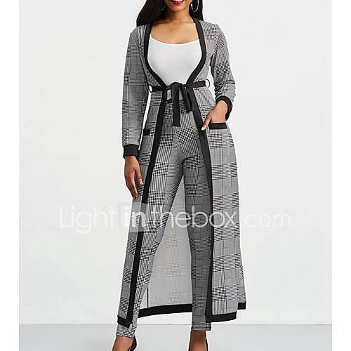 Dames V Hals Set Pantalon Effen huismerk kopen in de aanbieding