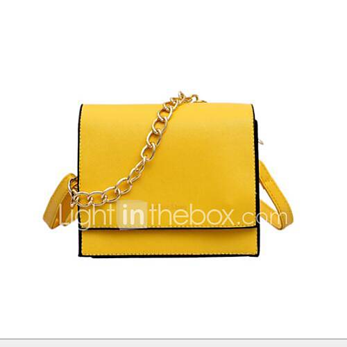 Dames Tassen Pu Schoudertas Rits Zwart Oranje Geel huismerk kopen in de aanbieding