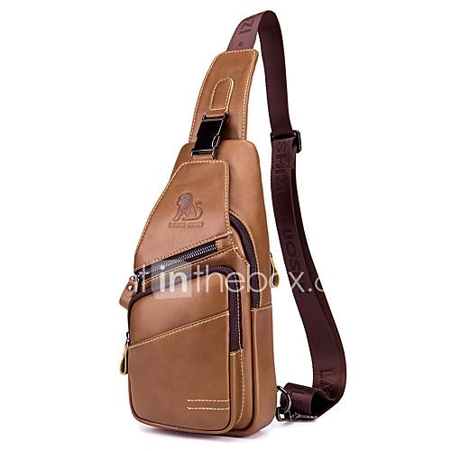 Laoshizi Herentassen Koeienhuid Sling Schoudertas Rits Effen Kleur Zwart Koffie Bruin huismerk kopen in de aanbieding Laoshizi Herentassen Koeienhuid Sling Schoudertas Rits Effen Kleur Zwart Koffie Bruin huismerk kopen in de aanbieding