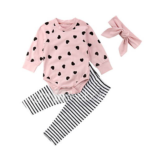 Baby Meisjes Standaard Dagelijks Geometrisch Lange Mouw Normaal Polyester Kledingset Blozend Roze Peuter huismerk kopen in de aanbieding Baby Meisjes Standaard Dagelijks Geometrisch Lange Mouw Normaal Polyester Kledingset Blozend Roze Peuter huismerk kopen in de aanbieding