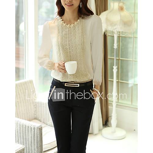 Dames Zakelijk Standaard Sierstenen Blouse Werk Effen Wit huismerk kopen in de aanbieding Dames Zakelijk Standaard Sierstenen Blouse Werk Effen Wit huismerk kopen in de aanbieding