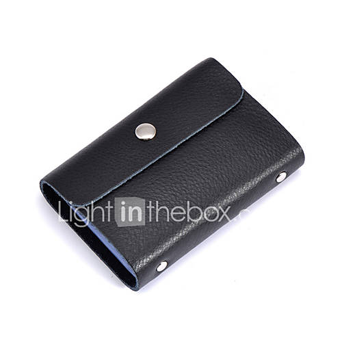 Koeienhuid Effen Kleur Kaart Pasjeshouder Knopen Paars Geel Koffie huismerk kopen in de aanbieding