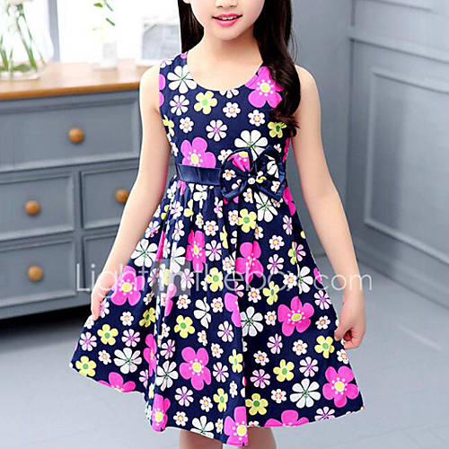 Kinderen Meisjes Zoet Street Chic Dagelijks Uitgaan Bloemen Strik Print Mouwloos Rayon Jurk Marineblauw huismerk kopen in de aanbieding Kinderen Meisjes Zoet Street Chic Dagelijks Uitgaan Bloemen Strik Print Mouwloos Rayon Jurk Marineblauw huismerk kopen in de aanbieding