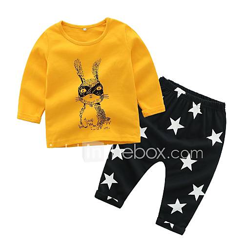 Baby Meisjes Standaard Dagelijks Print Lange Mouw Normaal Katoen Polyester Kledingset Geel Peuter huismerk kopen in de aanbieding Baby Meisjes Standaard Dagelijks Print Lange Mouw Normaal Katoen Polyester Kledingset Geel Peuter huismerk kopen in de aanbieding