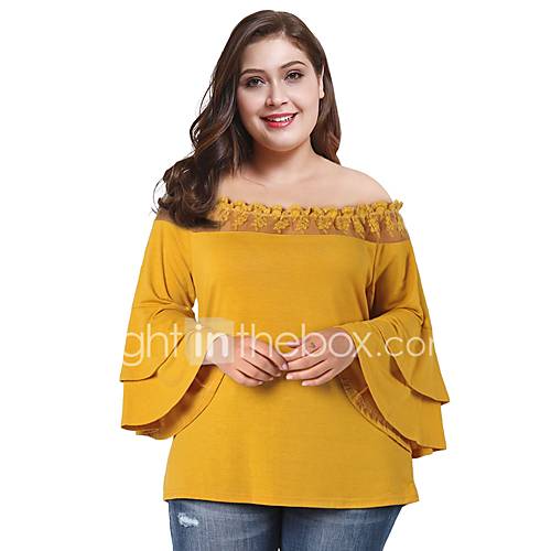 Dames Standaard Kant Netstof Patchwork Grote Maten T Shirt Katoen Effen Schouderafhangend Ruimvallend Marineblauw Xxl huismerk kopen in de aanbieding Dames Standaard Kant Netstof Patchwork Grote Maten T Shirt Katoen Effen Schouderafhangend Ruimvallend Marineblauw Xxl huismerk kopen in de aanbieding
