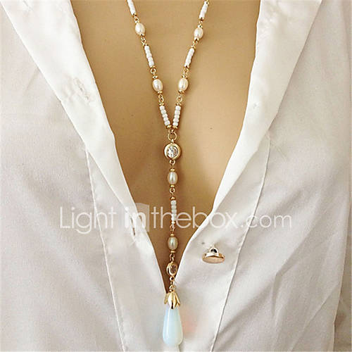 Dames Maansteen Lang Lange Ketting Imitatieparel Modieus Elegant Goud 3145 Cm Kettingen Sieraden 1Pc Voor Feest Uitgaan huismerk kopen in de aanbieding Dames Maansteen Lang Lange Ketting Imitatieparel Modieus Elegant Goud 3145 Cm Kettingen Sieraden 1Pc Voor Feest Uitgaan huismerk kopen in de aanbieding