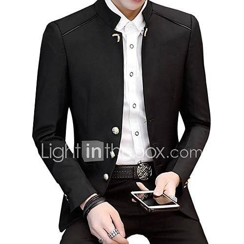 Heren Dagelijks Grote Maten Normaal Blazer Effen Opstaand Lange Mouw Katoen Acryl Polyester Zwart Marineblauw Wijn Xxl Xxxl 4Xl Business Casual Slank huismerk kopen in de aanbieding Heren Dagelijks Grote Maten Normaal Blazer Effen Opstaand Lange Mouw Katoen Acryl Polyester Zwart Marineblauw Wijn Xxl Xxxl 4Xl Business Casual Slank huismerk kopen in de aanbieding