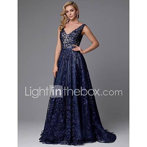 A Lijn V Hals Strijksleep Kant See Through Formele Avonden Jurk Met Kralen Appliques Door Ts Couture huismerk kopen in de aanbieding A Lijn V Hals Strijksleep Kant See Through Formele Avonden Jurk Met Kralen Appliques Door Ts Couture huismerk kopen in de aanbieding