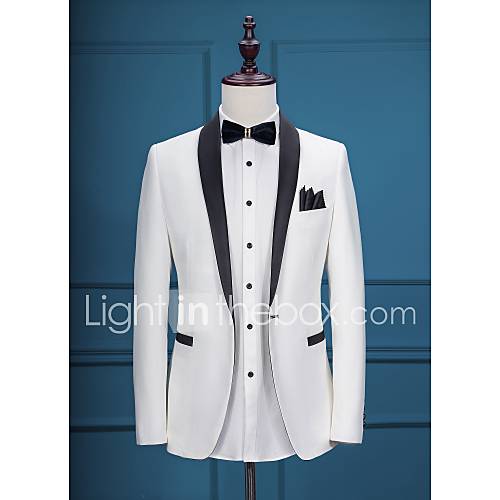 Effen Getailleerd Polyester Pak Sjaalkraag Single Breasted Een Knoops Suits huismerk kopen in de aanbieding