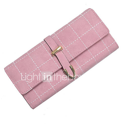 Dames Tassen Pu Portomonnees Knopen Rits Effen Kleur Blauw Blozend Roze Fuchsia huismerk kopen in de aanbieding