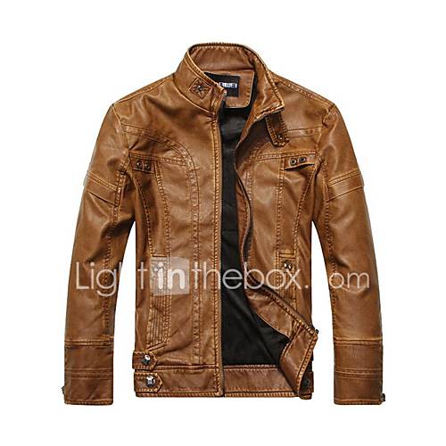 Heren Dagelijks Weekend Winter Normaal Leren Jacks Effen Lange Mouw Pu Klassiek Zwart Geel Bruin Xl Xxl Xxxl huismerk kopen in de aanbieding Heren Dagelijks Weekend Winter Normaal Leren Jacks Effen Lange Mouw Pu Klassiek Zwart Geel Bruin Xl Xxl Xxxl huismerk kopen in de aanbieding