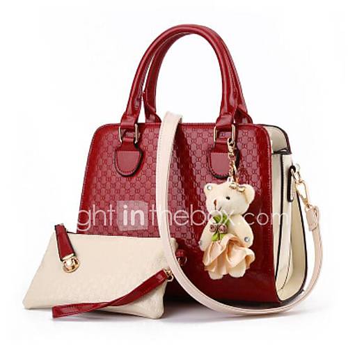 Dames Tassen Pu Zak Set 2 Stuks Purse Beer Rits Fuchsia Licht Paars Hemelsblauw huismerk kopen in de aanbieding